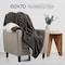 Lavish Home Faux Fur Throw Blanket 60x70-Inch Twin Blanket for Couch, Bed, or Chair Soft Throw with Plush, Gray 66-THROW057-G - alternate 9