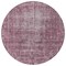 Homeroots 8' Merlot Round Oriental Washable Indoor Outdoor Area Rug 607550 - alternate 7