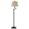 Homeroots 61" Bronze Swing Arm Floor Lamp With Brown Square Shade 526258 - alternate 6