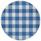 Homeroots 8' Navy Blue And Gray Round Plaid Washable Indoor Outdoor Area Rug 595411 - alternate 7
