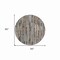 Homeroots 8' Pewter And Brown Round Striped Washable Indoor Outdoor Area Rug 608966 - alternate 7