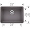 Blanco Precis ADA Single Bowl, Cinder 442539 - alternate 5