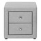 Homeroots 21" Gray Wood Two Drawer Nightstand 489775 - alternate 1