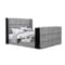 Global Furniture Usa Contemporary Isabella Grey King Bed With Led, Tv Lift, Bluetooth Speaker And Fireplace Crystal ISABELLA-GREY-KB W/LED TV LIFT SPKR & FPLC - alternate 3