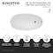 Kingston Brass 48" Acrylic Oval Single Slipper Freestanding Tub with Drain, Glossy White/Matte Black VTRS482627C310 - alternate 6