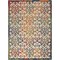 Homeroots 10' X 14' Ivory Blue Orange Green And Red Medallion Indoor Outdoor Area Rug 545035 - alternate 1