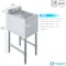 Amgood 1 bowl, Freestanding, 304 Stainless Steel, 14 in. W x 19 in. L x 33 in. H AMG SINK BAR S1C-101410-NF-Z - alternate 8