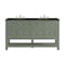 James Martin Vanities Breckenridge 60" Double Vanity, Smokey Celadon, w/ 3 CM Phantome Eclos Top 330-V60D-SC-3PHT - alternate 1