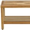 Homeroots 36" Natural Solid Teak Rectangular Shower Bench With Shelf 376700 - alternate 6