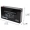 Upg Sealed Lead Acid Battery, 6 V, 7Ah, UB670, F1 Faston Tab Terminal, AGM Type D5734 - alternate 5