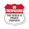 Signmission No Trespassing Shield Sign This Beach Is, 18 Inch X 18 Inch, Plastic Sign SHI-P-18-417 - alternate 1