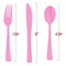 Smarty Had A Party Pink Disposable Plastic Party Cutlery Set, 1800PK 410CS-P-CASE - alternate 6
