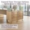 Lavish Home 2 Drawer File Cabinet Wooden Small Filing Cabinet with 2 Storage Drawers and Adjustable File Bar 80-FC-WOOD - alternate 6