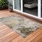 Homeroots 3' X 5' Brown Abstract Washable Non Skid Indoor Outdoor Area Rug 559490 - alternate 1