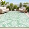 Jonathan Y Nevis Palm Frond Cream/Green 3 ft. x 5 ft. Indoor/Outdoor Area Rug SMB119G-3 - alternate 1