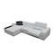 Homeroots White Genuine Leather L Shaped Two Piece Sofa and Chaise Sectional With Console 473562 - alternate 5