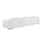 Homeroots 129" White Italian Leather Reclining USB Sofa 632869 - alternate 7