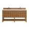 James Martin Vanities Malibu 72" Double Vanity, Amber Birch, w/ 3 CM Siberian Silestone Top 505-V72-AMB-3SFR - alternate 1