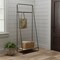 Homeroots Black Pipe Metal And Wood Shelf Hall Tree 376447 - alternate 7
