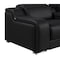 Homeroots Black Italian Leather Power Reclining U Shaped Twelve Piece Corner Sectional With Console 632554 - alternate 11