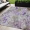 Homeroots 5' X 8' Purple Lavender And Artichoke Green Floral Washable Indoor Outdoor Area Rug 583125 - alternate 1