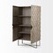 Homeroots 18in Brown and Gold Solid Wood and Metal Curio Cabinet With Four Doors 727721 - alternate 8