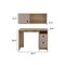 Homeroots 39" Taupe Computer Desk With Two Cabinets Two Drawers 403838 - alternate 6