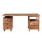Homeroots 69" Brown Live Edge Solid Wood Writing Desk With Four Drawers 522095 - alternate 14