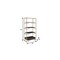 Homeroots 78" Gold and Black Metal Four Tier Etagere Bookcase with a Drawer 486306 - alternate 7
