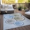 Homeroots 8' X 10' Blue Gold and Gray Faux Bois Washable Non Skid Indoor Outdoor Area Rug 564407 - alternate 9