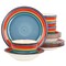 Gibson Home Rainbow 12 Piece Stoneware Dinnerware Set in Blue Multi 136939.12R - alternate 1