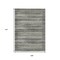 Homeroots 9' X 12' Pewter And Charcoal Striped Washable Indoor Outdoor Area Rug 631507 - alternate 9