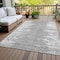 Homeroots 8' X 10' Silver Gray And Ivory Abstract Washable Indoor Outdoor Area Rug 582443 - alternate 8