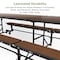 Palmer Hamilton Rectangle Cafeteria Bench Table, 145 in W, 29 in H, Montana Walnut 19F18293012MWTB - alternate 9