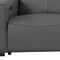 Homeroots 136" Dark Gray Top Grain Leather Reclining USB Sofa And Storage 720314 - alternate 10
