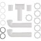 Keeney Mfg 1-1/2'' x 16'' White Polypropylene Center Outlet Waste 222TTWK - alternate 3