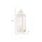Homeroots Set of Three Clear And White Glass And Metal Floor Lantern Candle Holders, 3PK 719762 - alternate 4