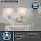 Vaxcel Bellwood 13.5 in 2-Light Traditional Nickel Bathroom Vanity Fixture, Glass Shade W0518 - alternate 7