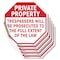 Signmission Private Property Trespassers Will B, 6 inch X 6 inch, Vinyl Decal, 5PK OC-D-5PACK-6-144 - alternate 1