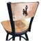 Holland Bar Stool Co 25" Blk Wrinkle Wyoming Swivel Bar Stool, Laser Engraved Back L03825BWMedMplAWymngMedMpl - alternate 1