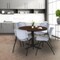 Regency Round Cain Breakroom Table W/ 4 M Stack Chairs, 48 in W, 48 in L, Neo Walnut TB48RNDNW47GY - alternate 5