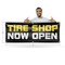 Signmission Tire Shop Now Open, 24 Inch x 72 Inch, Vinyl Banner B-72-30892 - alternate 5
