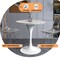 Leisuremod Round 27.56 in W, 29.35 in L, Stone/Stainless Steel, White VT20W-27WS - alternate 7