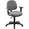 Lorell Task Chair, 17.30" to 22.40", Adjustable Arms, Gray LLR80005 - alternate 1