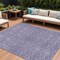 Homeroots 8' X 10' Lavender And Ivory Geometric Washable Indoor Outdoor Area Rug 613563 - alternate 1