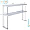 Amgood 12 in. x 48 in.  Stainless Steel Double Deck Over Shelf AMG DOS-1248 - alternate 5