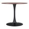 Homeroots 35" Natural and Black Wood and Steel Pedestal Base Round Top Dining Table 602239 - alternate 6