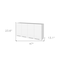 Homeroots 47in White Wood Wall Mounted Accent Chest With Four Doors 478202 - alternate 5