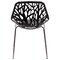 Leisuremod Modern Asbury Dining Chair with Chromed Legs, Black, 4PK AC16BL4 - alternate 5