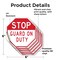 Signmission Stop Guard on Duty, 6 inch X 6 inch, Vinyl Decal, 5PK OC-D-5PACK-6-258 - alternate 3